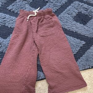 Zara Kids Burgundy Textured Trousers